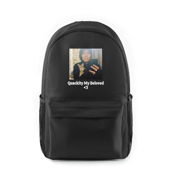 

backpack quackity my beloved merch men women school bag simple style high capacity teenager girls travel