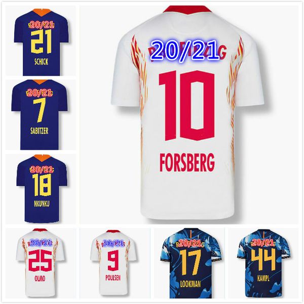 

2021 cl version black soccer jerseys 20/21 bundesliga sabitzer werner poulsen nkunku football shirts uniforms, Black;yellow