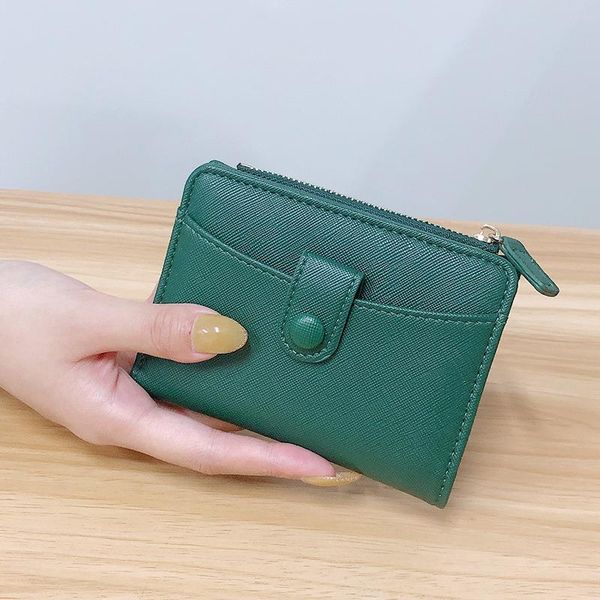 

buckle wallet cross-border 2021 pattern short style cross pocket version new women korean zipper multi-card small women's isomg