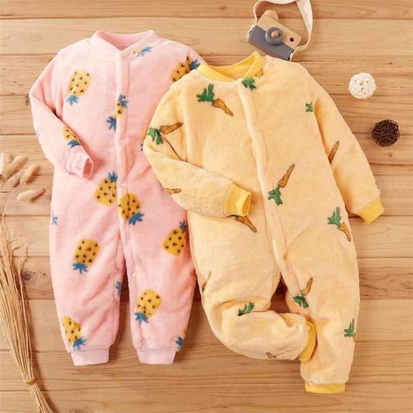 

winter baby fruit fleece jumpsuit for clothes 210528, Blue
