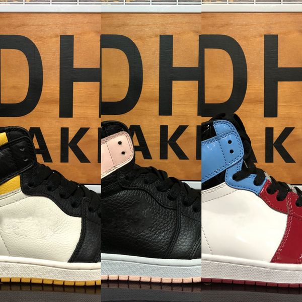 

with box jumpman 1 1s mens basketball shoes obsidian unc fearless travis scotts turbo green chicago sports trainers sneakers size 36-477aqul