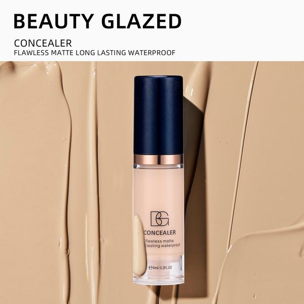 6ML Matte Hydrating Face Liquid Foundation Langanhaltende Aufhellungs- und Concealer-Grundierungscreme Make-up-Kosmetik