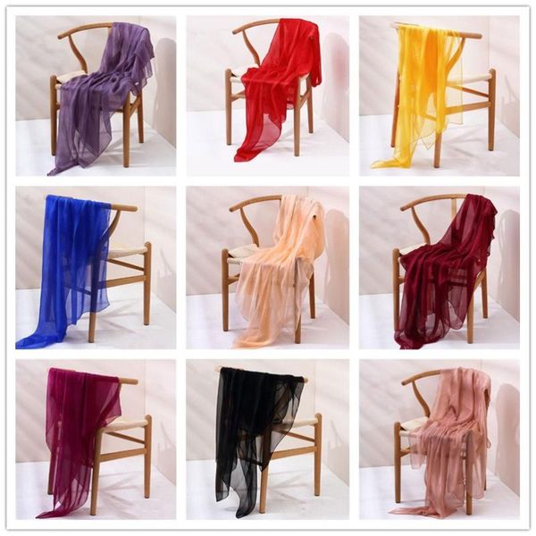 

scarves classical style spring 100% silk chiffon women wrap hijab, Blue;gray