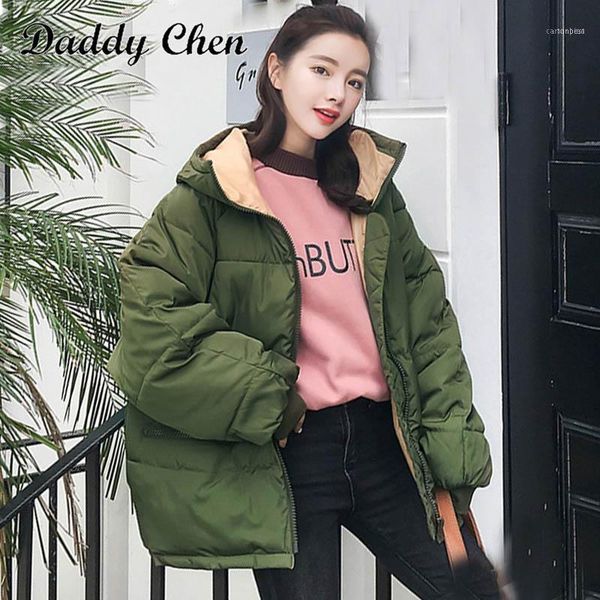 

women's down & parkas 2021 real full zipper solid color comfortable cotton padded lady jacket more big yards hooded warm winter women1, Black