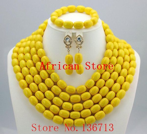 

earrings & necklace nigerian coral jewelry sets beads set african wedding k501-3, Silver