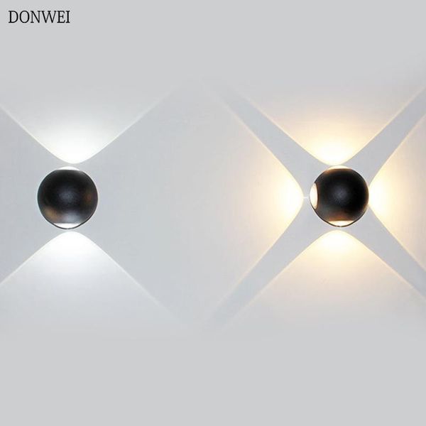 

outdoor wall lamps donwei ip65 6w 12w modern round adjustable surface mounted led light waterproof sconce lamp for corridor garde