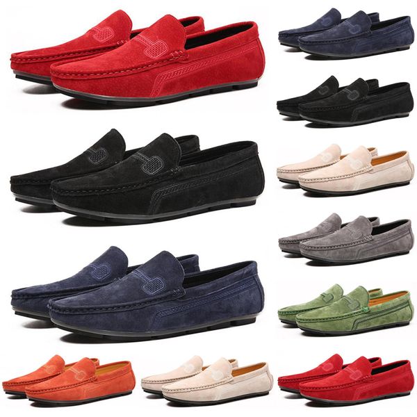 

designer men casual shoes black red loafers outdoor flat slip on fashion mens trainers sneakers size 40-47 color29
