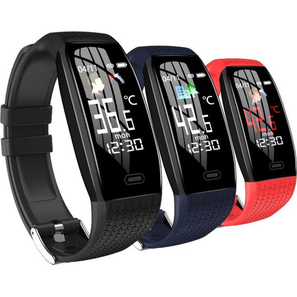 

smart wristbands 2021 bracelet t5 temperature 24 hour real-time body watch fever alert wristband sport fitness