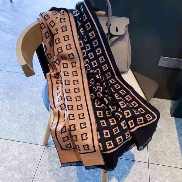 

70% off design scarf live broadcast of korean version dongdamen imitation cashmere scarf female winter jacquard warm scarf shawl long women, Blue;gray