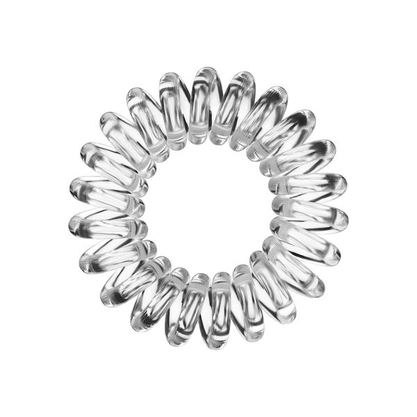 Original Traceless Spiral-Haargummis mit starkem Halt, nicht einweichend, Haarschmuck für Frauen – kristallklar (5 Stück)