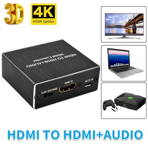 

-compatible audio splitter adapter 4k extractor converter optical digital fiber signal power cables & connectors