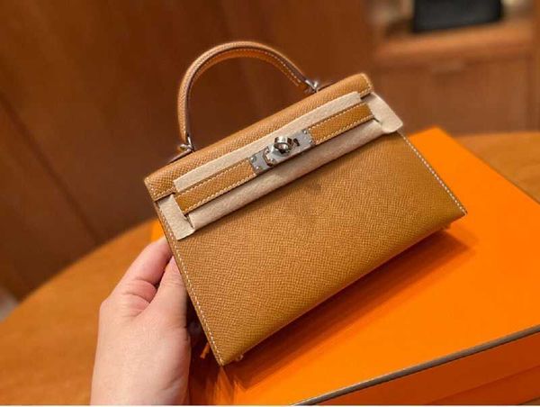 

luxurys designer handbags sewn hand herme honey wax thread 2021 fashion leather second generation kellys mini women bag portable one shoulde