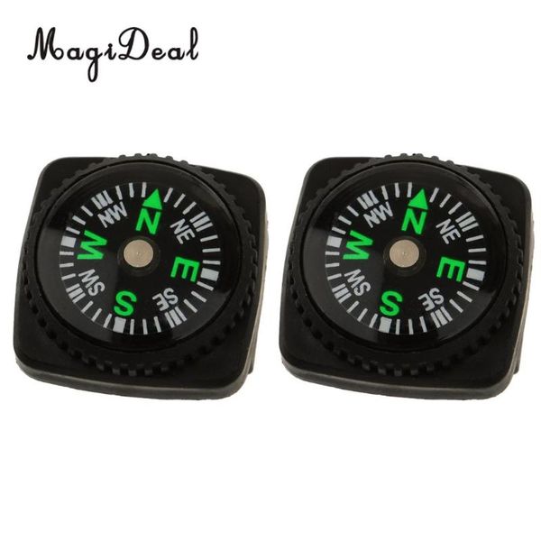 

magideal 2x black rubber mini holster watch band compass paracord bracelet for camping hiking travell boating accessory outdoor gadgets