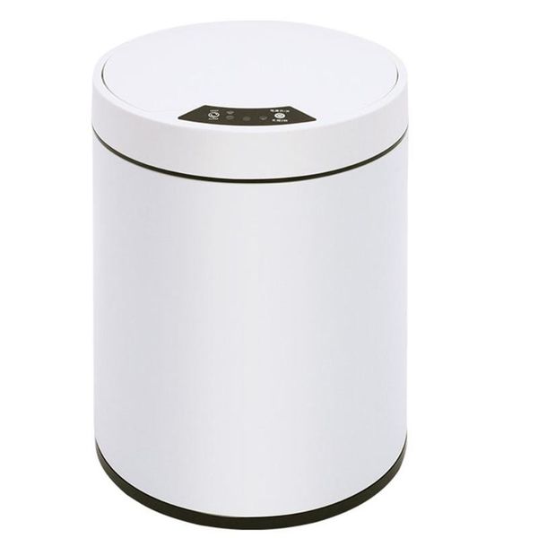 

waste bins 1pc smart trash can storage bin automatic induction container(white)