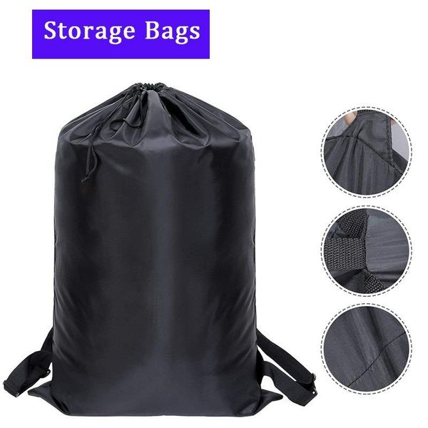 

storage bags large laundry bag heavy duty polyester washing backpack with 2 adjustable shoulder straps for school camping