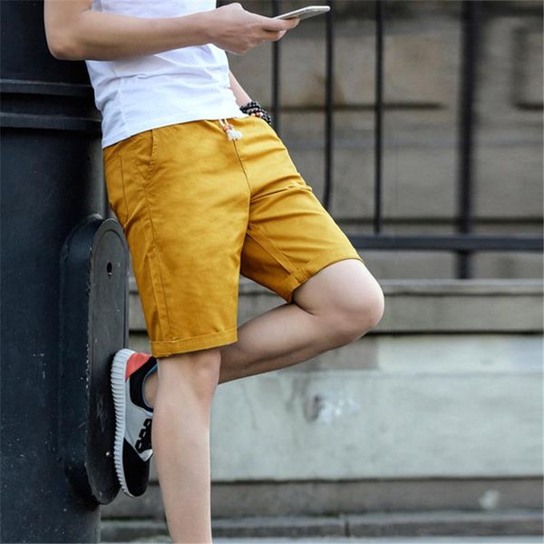

men shorts casual fashion summer breathable comfortable cotton men's daily, White;black