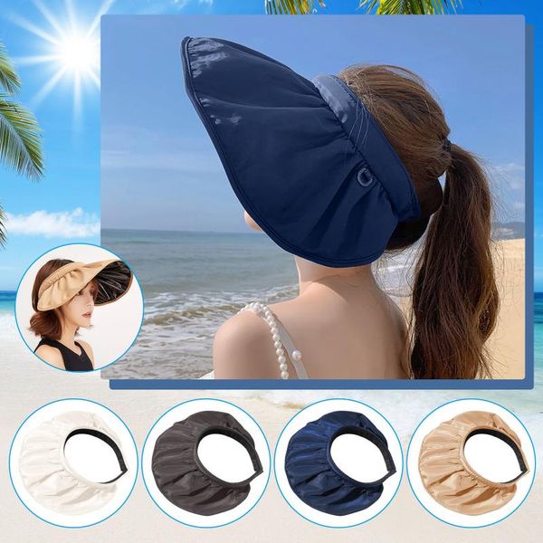 

wide brim hats summer for women empty shell shape sun hat korean fashion sunshade sunscreen protection beach ladies, Blue;gray