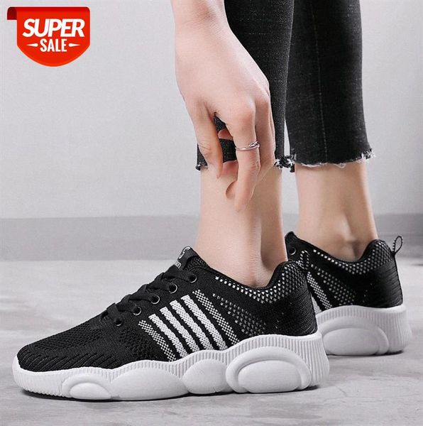 

new mesh women sneaker breathable cross tie platform round toe casual sport lace up shoes female sneakers woman #ex8v