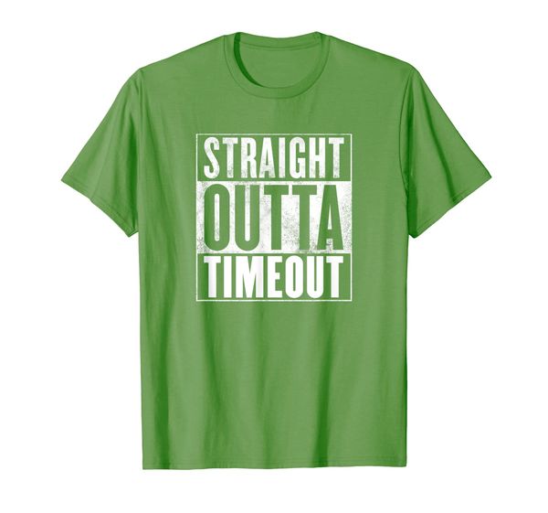 

funny timeout t-shirt - straight outta timeout shirt, White;black