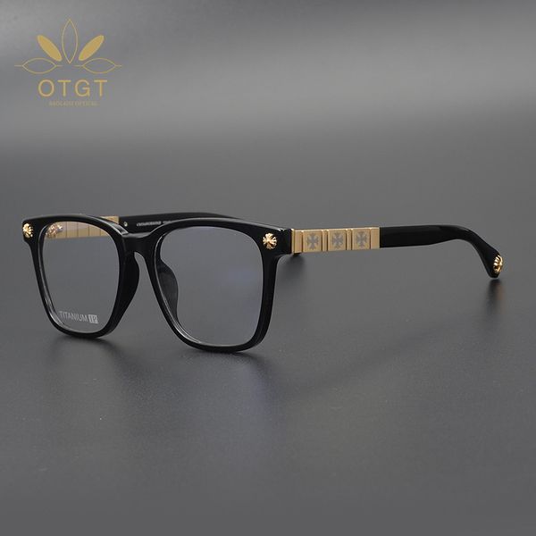 

design japanese xinchao versatile eyeglass personality hollow out spring leg big wide face glasses frame, White;black