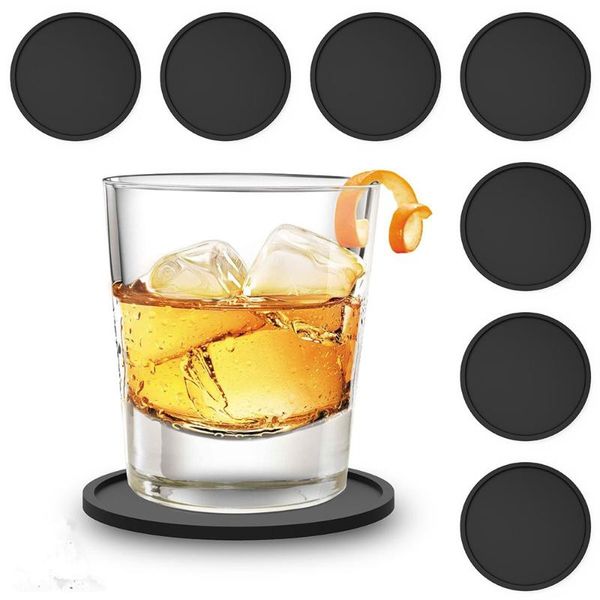 

mats & pads realand simple modern 4/6/8pcs silicone thick cup mug glass bottle placemats nonslip table mat dishwasher safe pad