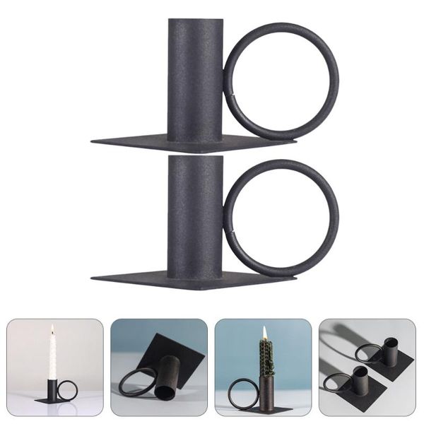 

candle holders 2pcs wrought iron long candlestick holder vintage stand tealight