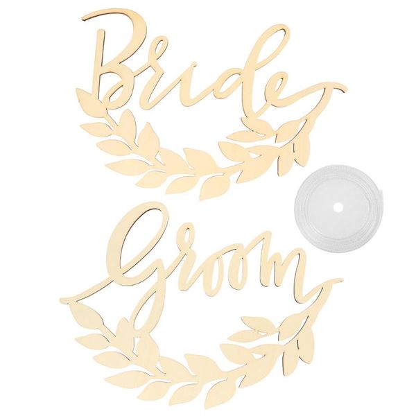 

hangers & racks 1 set wedding chair back pendants wooden label hanging ornament