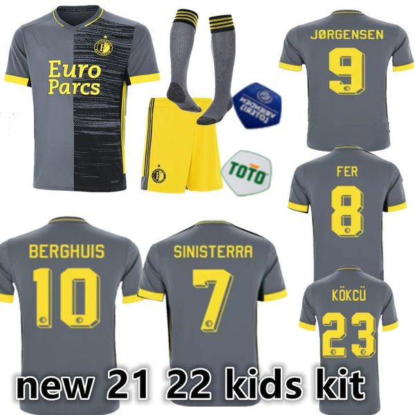 

men's t-shirts child shirt sinisterra narsingh fer jorgensen berghuis toornstra bozenik kokcu v.persie kids kit 2022 feyenoorde, White;black