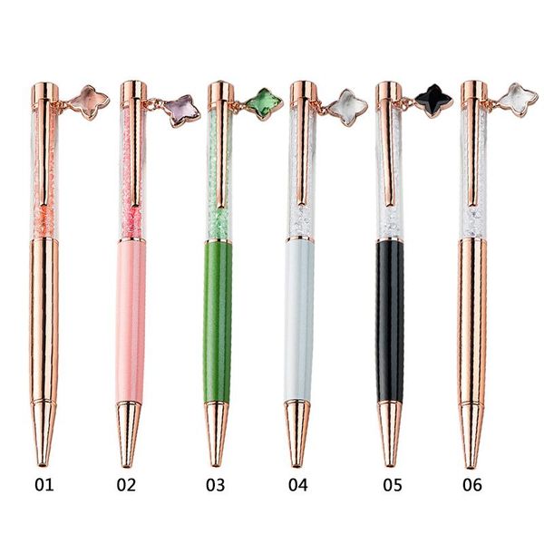 

ballpoint pens 1.0mm pen star pendant metal black color ink office signature korean kawaii stationery school supplies, Blue;orange