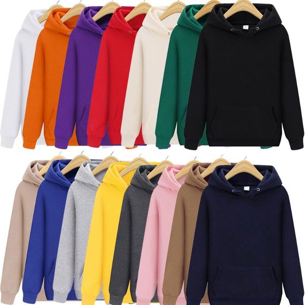 

men's hoodies & sweatshirts 2021fashion brand spring autumn solid color male casual long sleeve pullover, Black