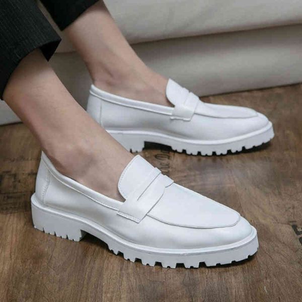 

dress shoes summer of men plain plutonium leather shoes comfortable british thick breathable casual soled fashion ks034 we02, Black
