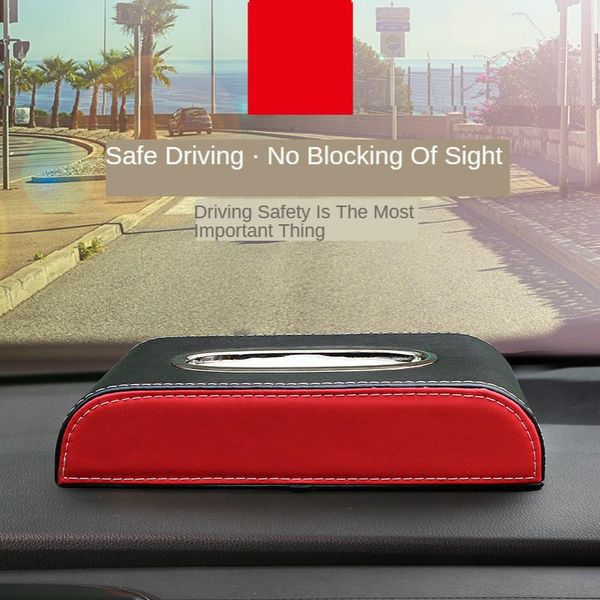 

car organizer universal type tissue box leather seat interior drawer business paper black r