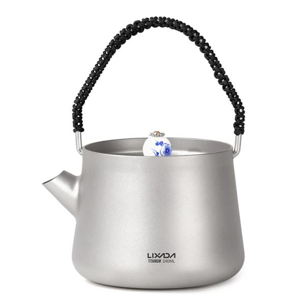 

camp kitchen lixada 240ml mini titanium tea pot kettle tableware with mesh infuser for home outdoor backpacking camping picnic