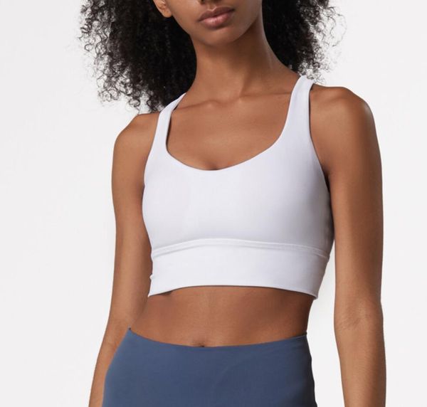 

l-26 yoga suit sports bra solid color underwear cross back training running outfits exercise wear gym fiess women clothes tank