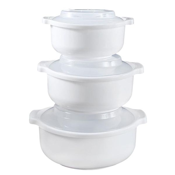 

dinnerware sets 3pcs microwave meal containers storage with transparent lids