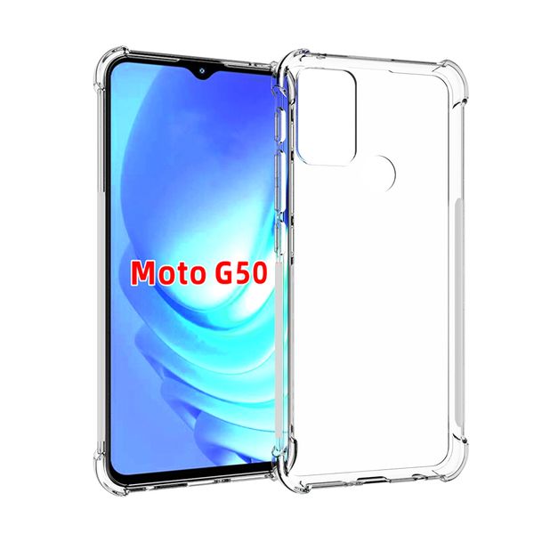 Şeffaf Telefon Kılıfları Motorola Moto G30 G10 G50 G100 G8 Artı E7 Güç E6 Oyun Bir Makro Aksiyon Durumda Kristal Temizle Yumuşak TPU Jel Cilt Silikon Kapak