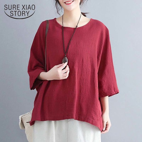 Koreanische Kleidung Kleidung Shirts Off The Shoulder Tops Für Frauen Rotes Hemd Casual Solide Oansatz Batwing Hülse 3239 50 210415