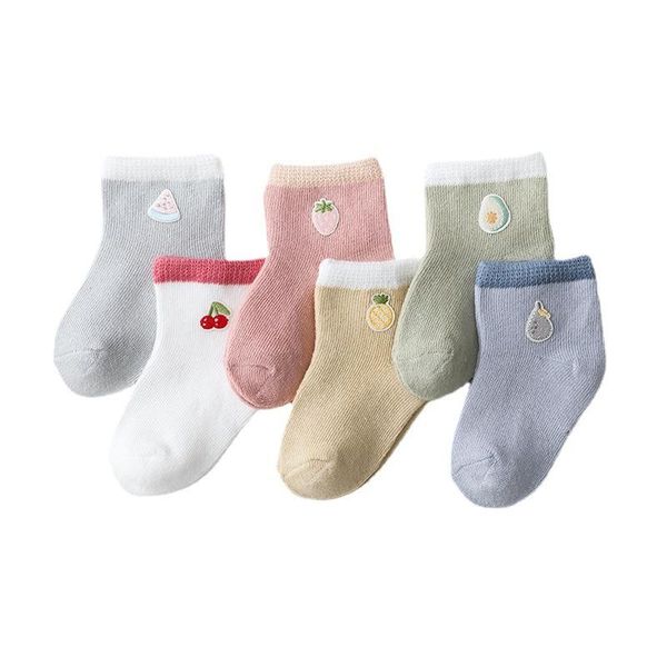 

baby kids soft cotton socks boy girl cute cartoon fruit fashion sport for spring autumn children toddler, Pink;yellow