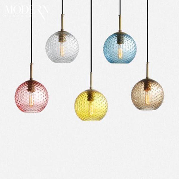

modern colorful glass pendant lights lighting loft led lamp living room restaurant indoor decor hanging light fixtures lamps