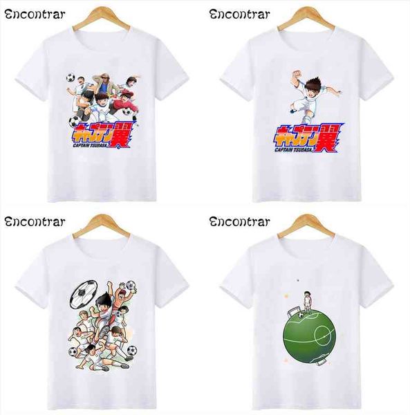 

anime captain tsubasa le petit footballer print kids t shirts baby boys girls funny shirt cartoon tees children ,hkp2309, Blue