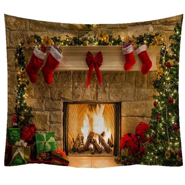 

tapestries christmas tapestry rectangle blanket wall hanging tapestrys winter xmas home decoration
