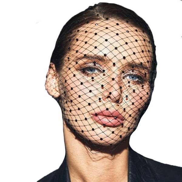 

bridal veils fascinator crystal beaded birdcage black headband hair accessories wedding for white face net mask charming