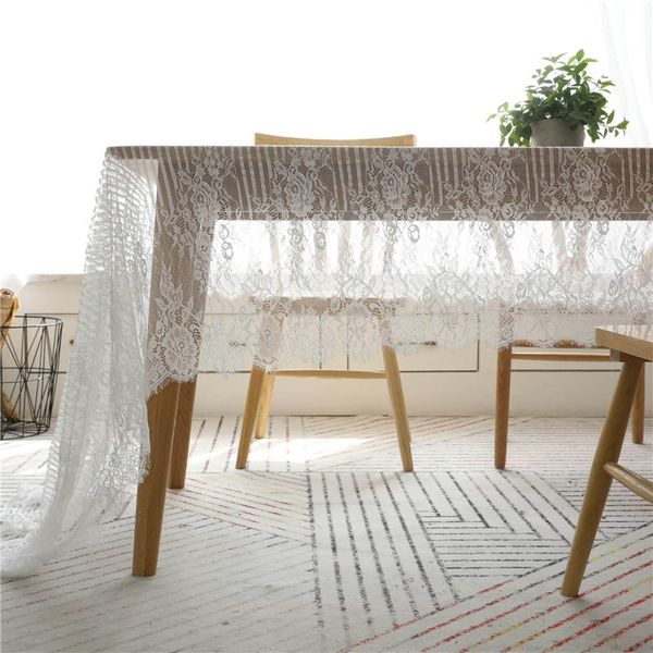 

table cloth white hollow flower lace tablecloth napkin coffee cafe book cover wedding party decor