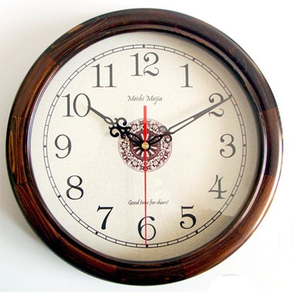 

wooden wall clock mute living room clocks watches home decor nordic quartz luxury imported movement my melody gift