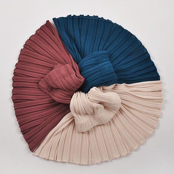 

skirts 2021 knitted pleated skirt female elastic waist a word ice silk, Black