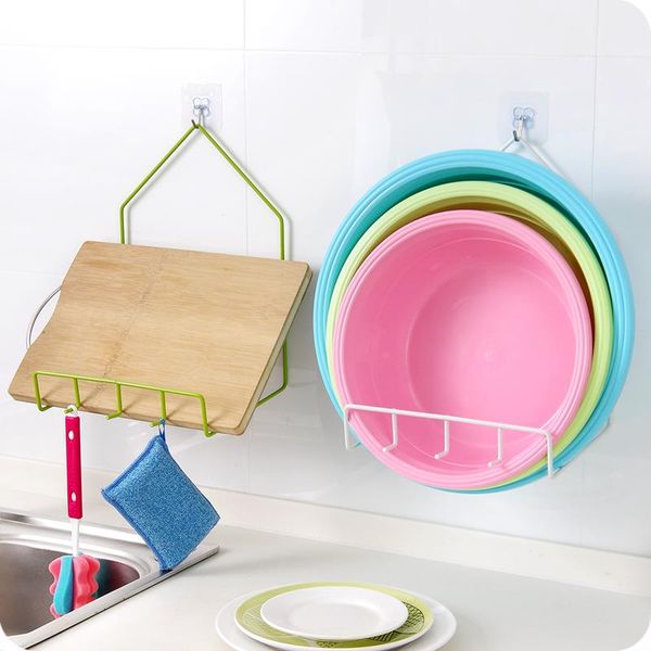 

towel racks multi-functional strong sucker basin hook cutting board sponge holder nail-bathroom shelf kitchen accessories