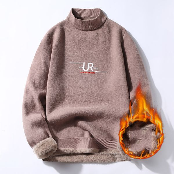 

men's sweaters wool pullovers thick male sweater knitted letter man warm casual winter clothes mockneck pull homme oversized 3xl 2vlw, White;black