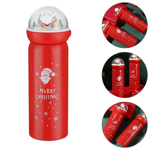

mugs 1pc christmas stainless steel vacuum cup santa pattern water festive gift