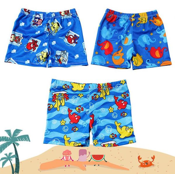 

swim board shorts boys kids cartoon sea animal swimsuit swimming trunks beach bathing pants quick dry many designs, Blue