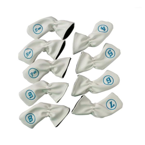 

golf training aids 9pcs cue head cover putter iron protective headcovers soft1